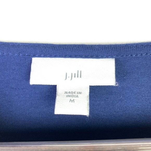 J. Jill Mid Sleeve Puffy Laced Arm Blouse Size M - Picture 4 of 4